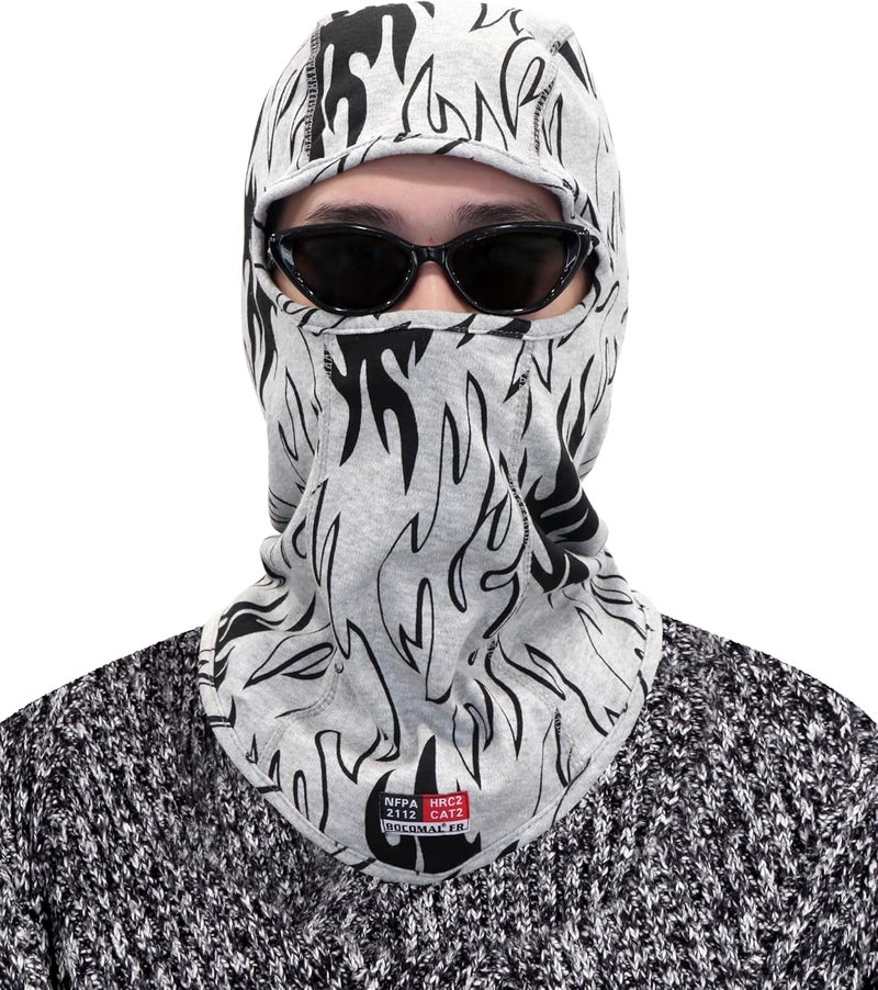 BOCOMAL FR Balaclava Face Mask 7oz Flame Resistant Covering Welding Hood Arc Rated NFPA2112 CAT2 One Size - Image 2